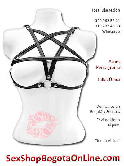 arnes de pecho pentagrama sexy erotico fetiche cuerina femenino venta online sex shop bogota santander pereira funza caldas leticia colombia