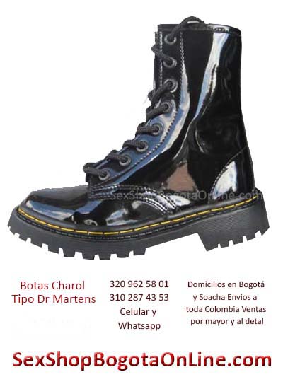 botas charol negras tipo martens tienda online bogota cali santander mosquera colombia