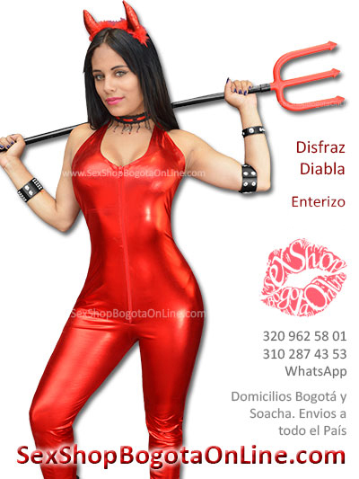 enterizo disfraz rojo diabla demonia bogota erotico economico mujer dama femenino envios ventas medellin cali ibague cucuta