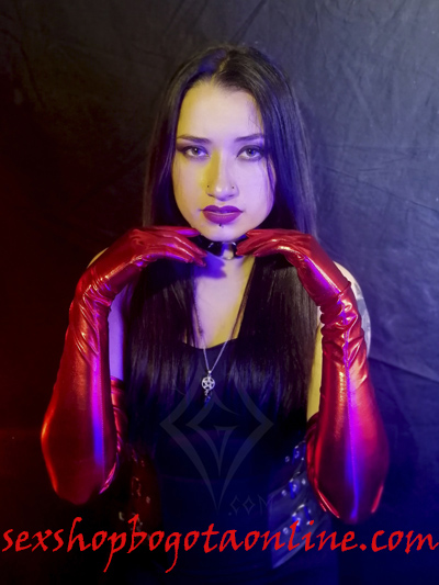 guantes extra largos brillantes rojos lame sintetico estrech licrado similar latex envios nacionales domicilios bogota soacha suba chapinero