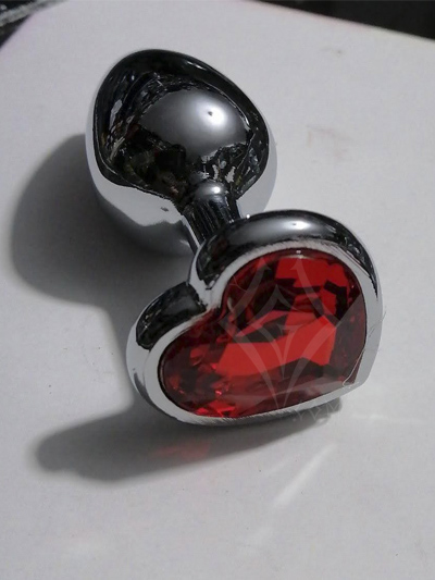 lindo plug anal metallico gema corazon rojo colores formas variadas envios nacionales domicilios socha