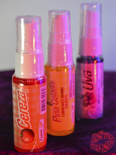 lubricantes saborizados aceitosos calientes dulces spray