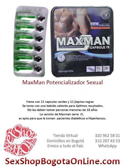 potencializador maxman sex shop online masculino sexual envios bogota medellin colombia cali cartagena cucuta pasto